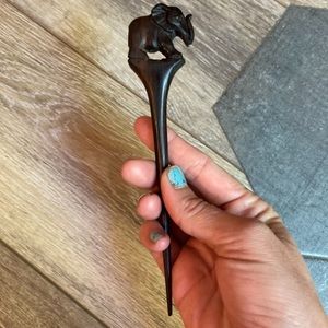 Sale! Gorgeous handcarved elephant hair stick